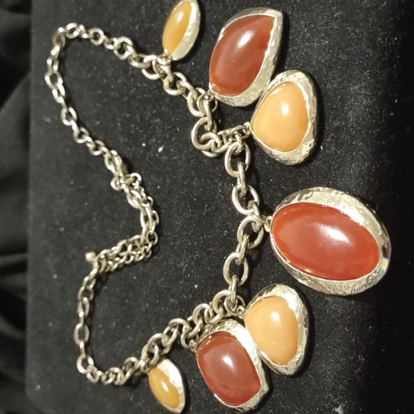 BRIGHTON TWO TONE CORAL STATEMENT NECKLACE - Picture 1 of 5